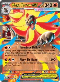 Mega Pyroar ex 015 - Chaos Rising kart gorseli
