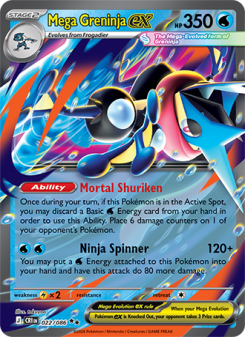 Mega Greninja ex 022 favori kart görseli