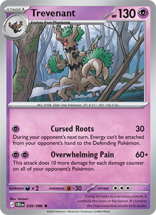 Trevenant 039 - Chaos Rising kart görseli