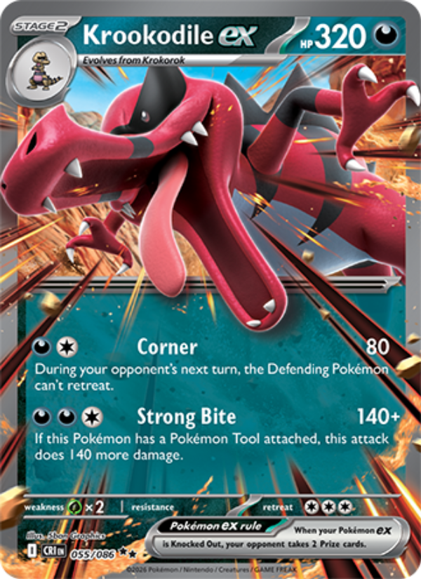 Krookodile ex 055 - Chaos Rising kart görseli