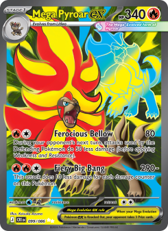 Mega Pyroar ex 099 - Chaos Rising kart gorseli