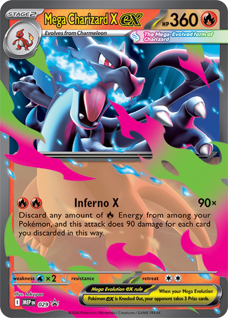 Mega Charizard X ex 029 - MEP Black Star Promos kart gorseli