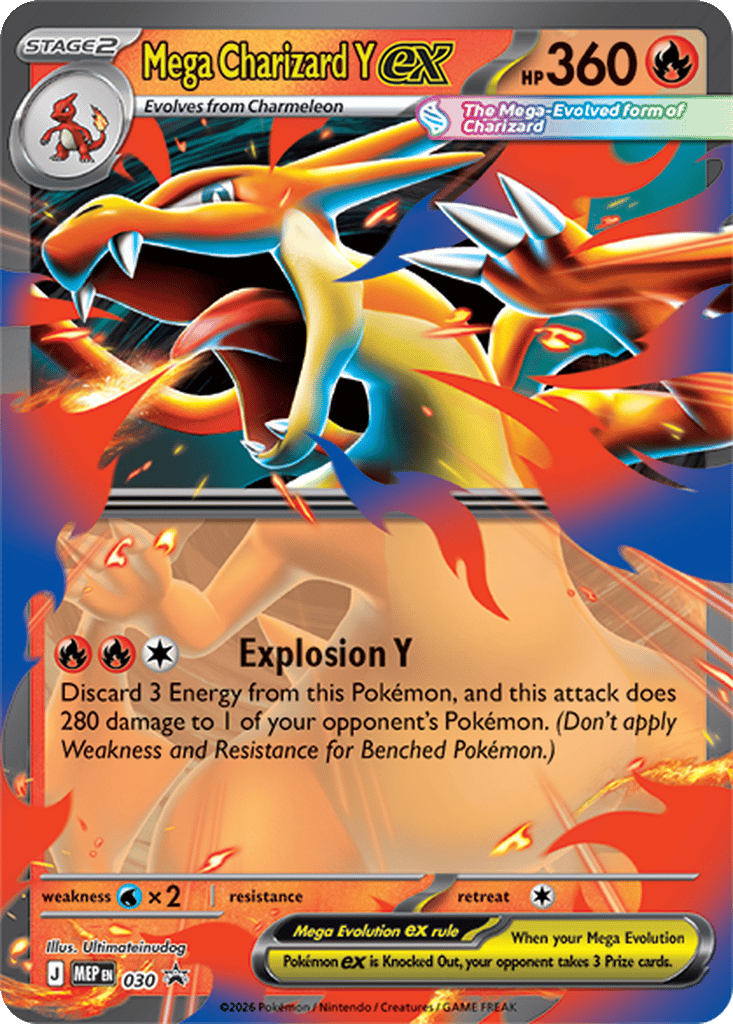 Mega Charizard Y ex 030 - MEP Black Star Promos kart görseli