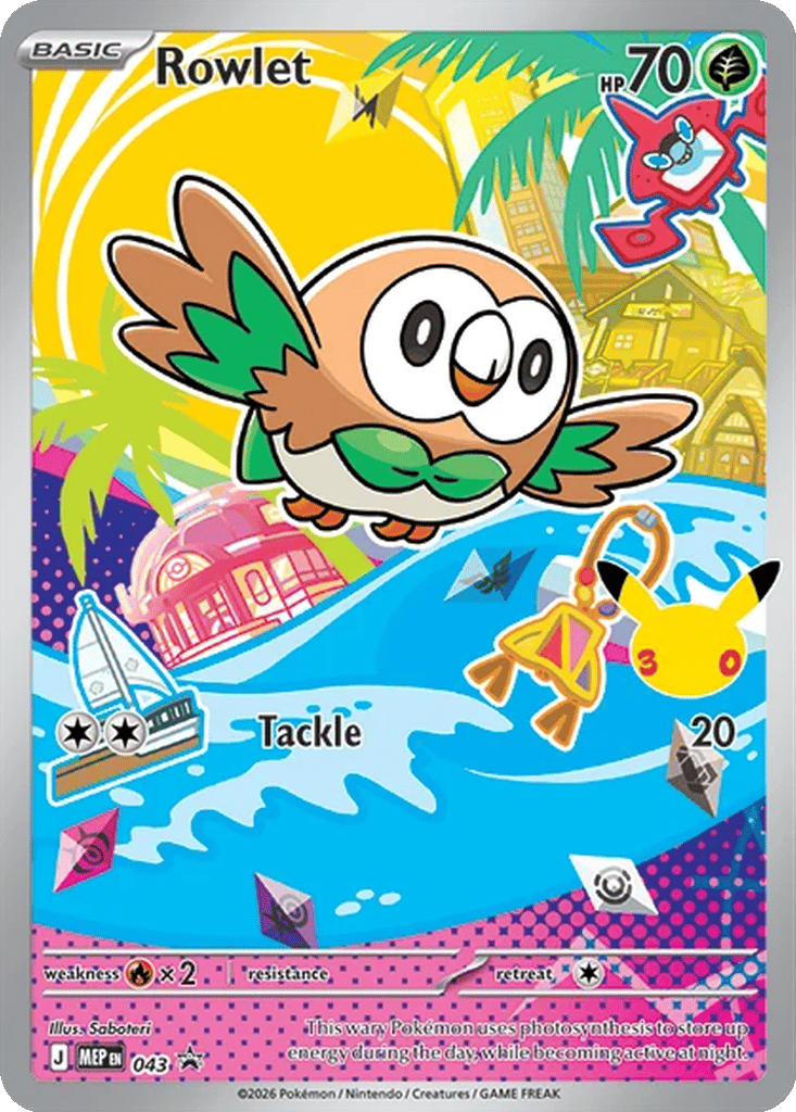 Rowlet 043 - MEP Black Star Promos kart görseli