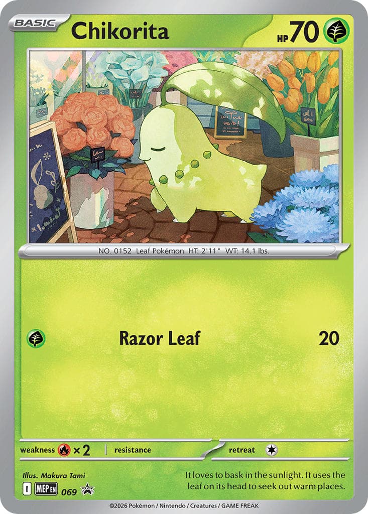 Chikorita 069 - MEP Black Star Promos kart görseli