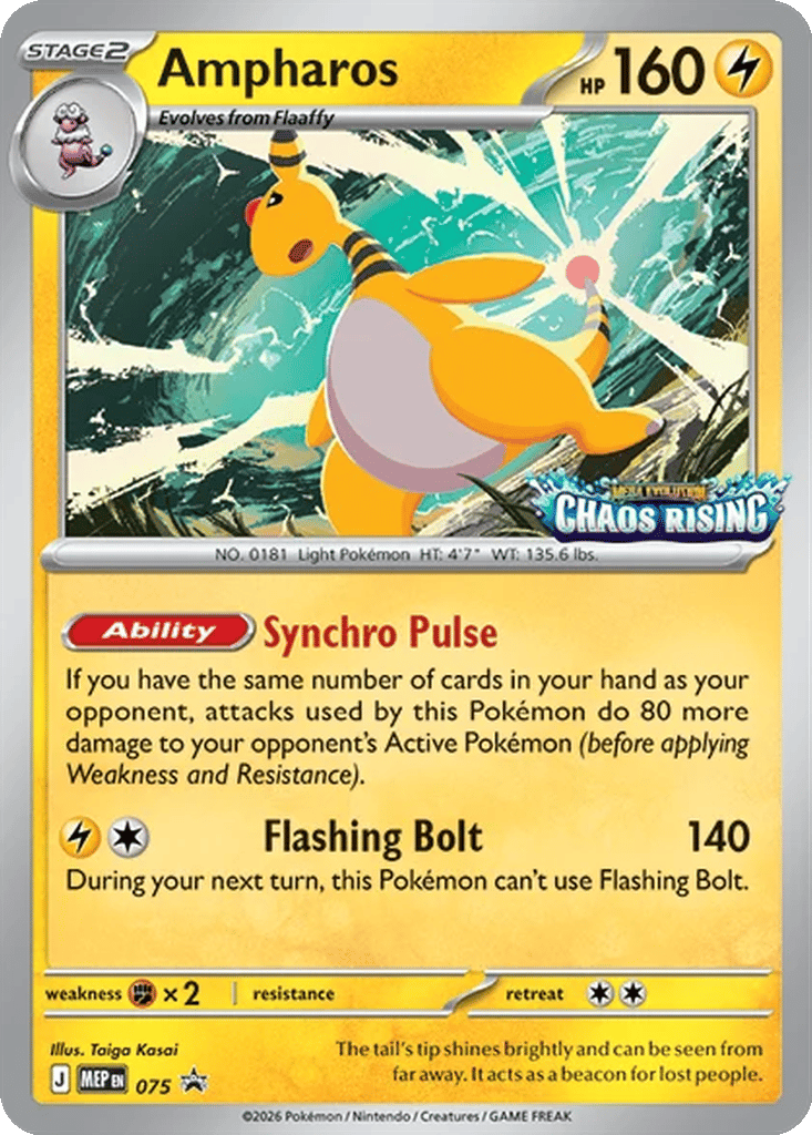 Ampharos 075 - MEP Black Star Promos kart görseli