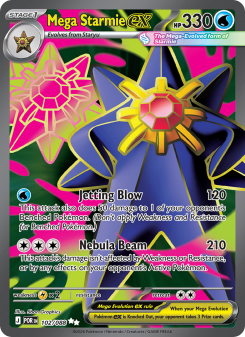Mega Starmie ex 102 favori kart görseli