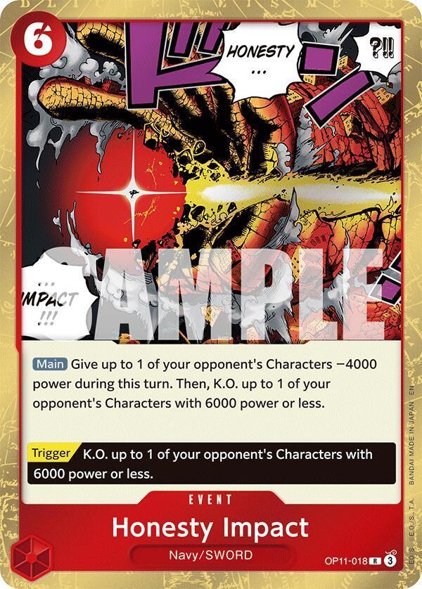 Honesty Impact OP11-018 - A Fist of Divine Speed OP11 kart görseli