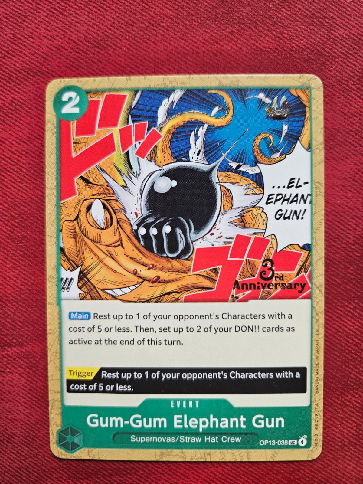 Gum-Gum Elephant Gun OP13-038 - Carrying On His Will OP13 kart görseli