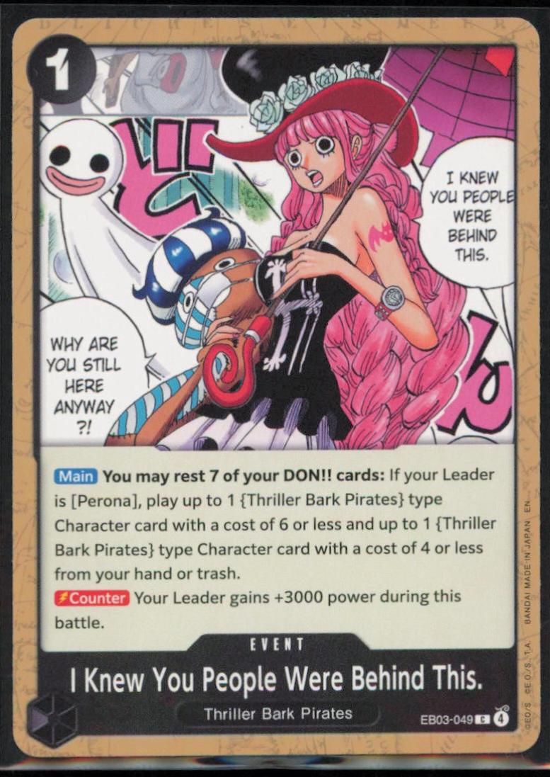 I Knew You People Were Behind This EB03-049 - Extra Booster: One Piece Heroine's Edition EB03 kart görseli