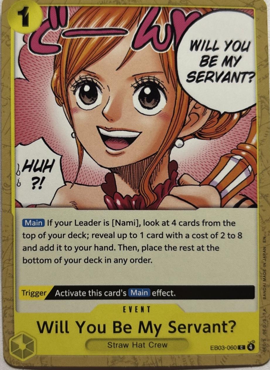 Will You Be My Servant? EB03-060 - Extra Booster: One Piece Heroine's Edition EB03 kart görseli