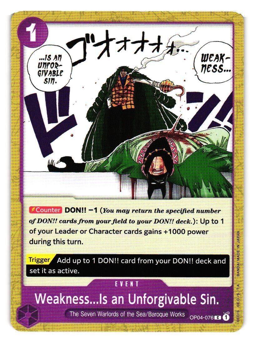 Weakness Is an Unforgivable Sin.