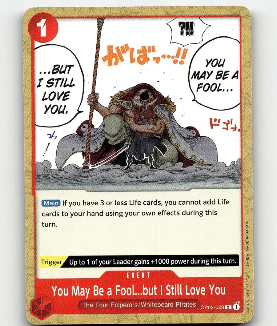 You May Be a Fool but I Still Love You