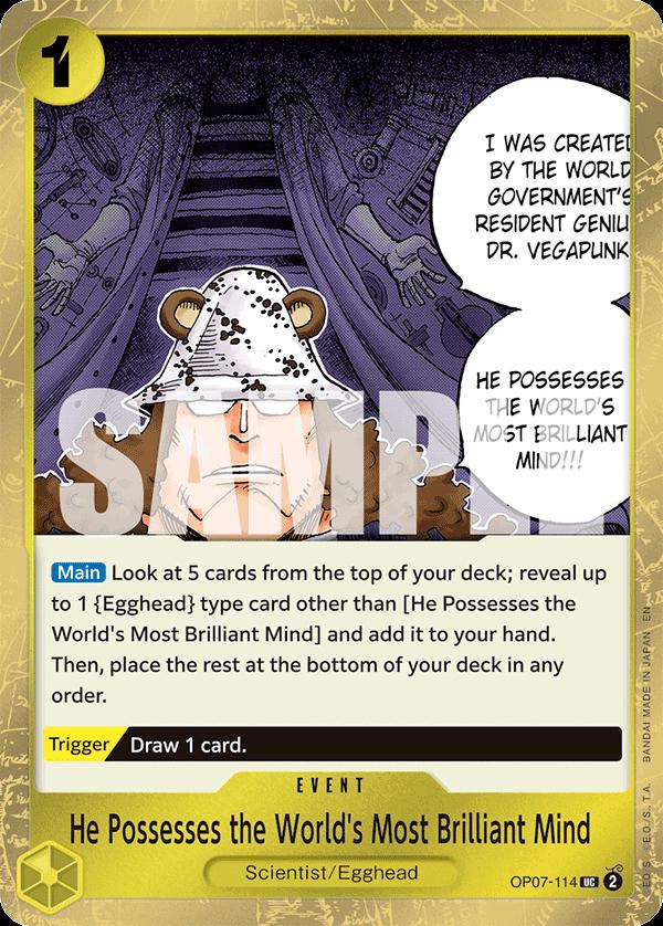 He Possesses The World's Most Brilliant Mind - Foi OP07-114 - Premium Booster Vol 2 PRB02 kart görseli