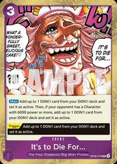 It's To Die For... OP08-076 - Premium Booster Vol 2 PRB02 kart görseli