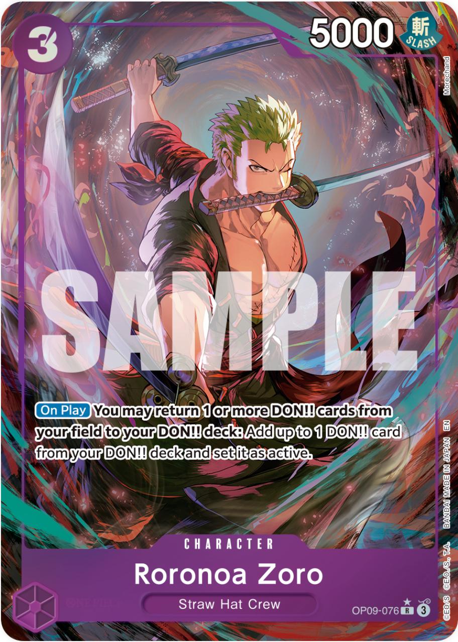 Roronoa Zoro OP09-076 - Premium Booster Vol 2 PRB02 kart görseli