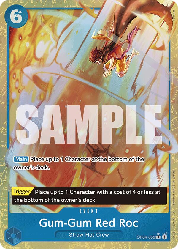 Gum-Gum Red Roc (Alternate Art) OP04-056 - Premium Booster PRB01 kart gorseli