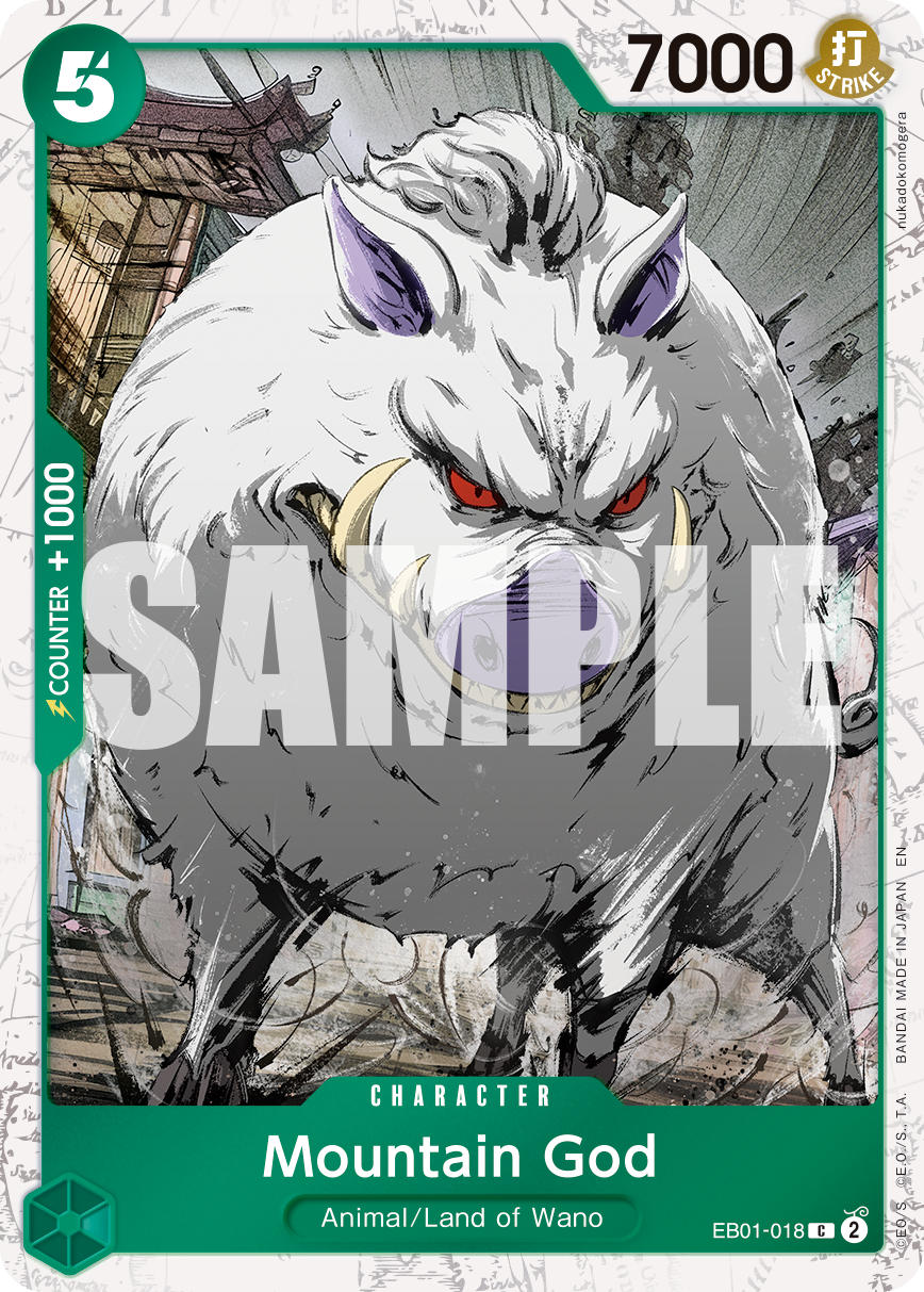 Mountain God (Pirate Foil) EB01-018 - Premium Booster Vol 2 PRB02 kart görseli