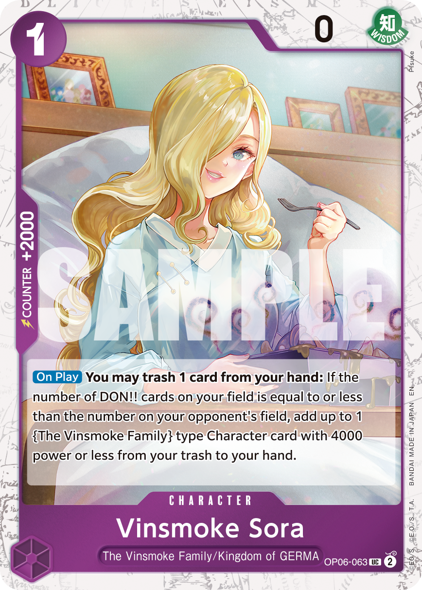 Vinsmoke Sora (Pirate Foil) OP06-063 - Premium Booster Vol 2 PRB02 kart görseli