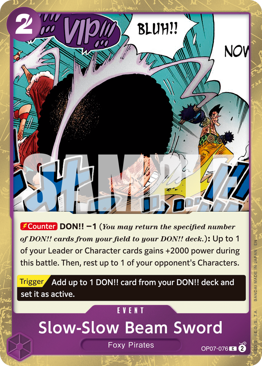 Slow-Slow Beam Sword (Pirate Foil) OP07-076 - Premium Booster Vol 2 PRB02 kart görseli