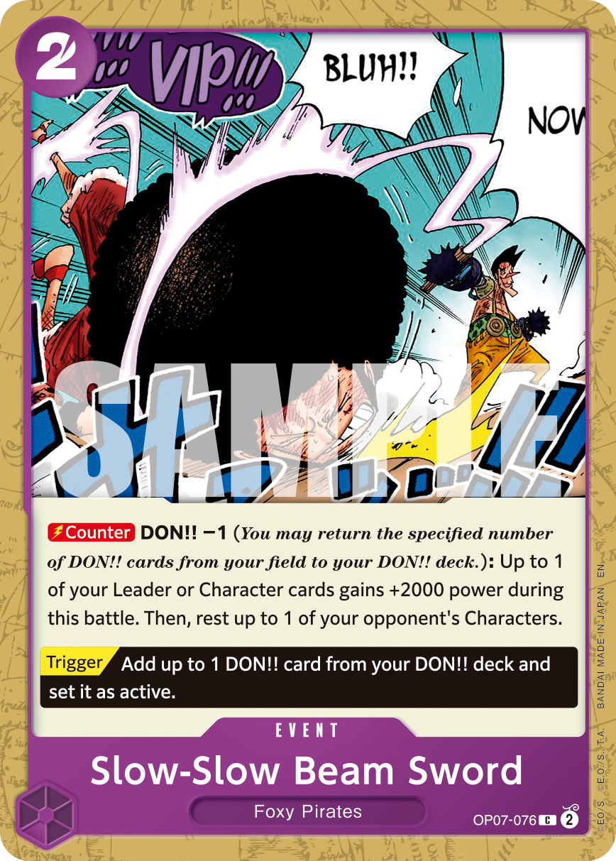 Slow-Slow Beam Sword OP07-076 - Premium Booster Vol 2 PRB02 kart görseli