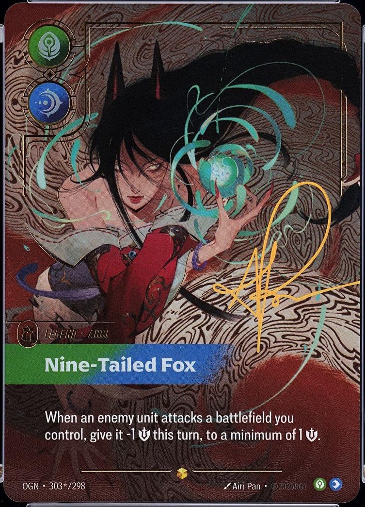 Ahri - Nine-Tailed Fox 303 - Riftbound League of Legends OGN kart görseli