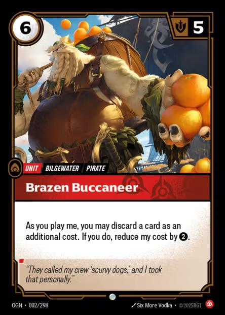 Brazen Buccaneer 2 - Riftbound League of Legends OGN kart görseli