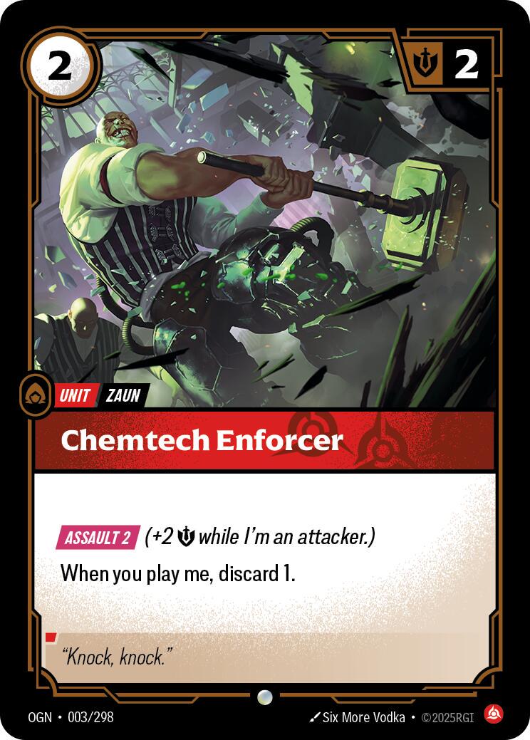 Chemtech Enforcer 3 - Riftbound League of Legends OGN kart görseli