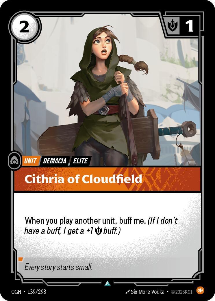 Cithria of Cloudfield 139 - Riftbound League of Legends OGN kart görseli