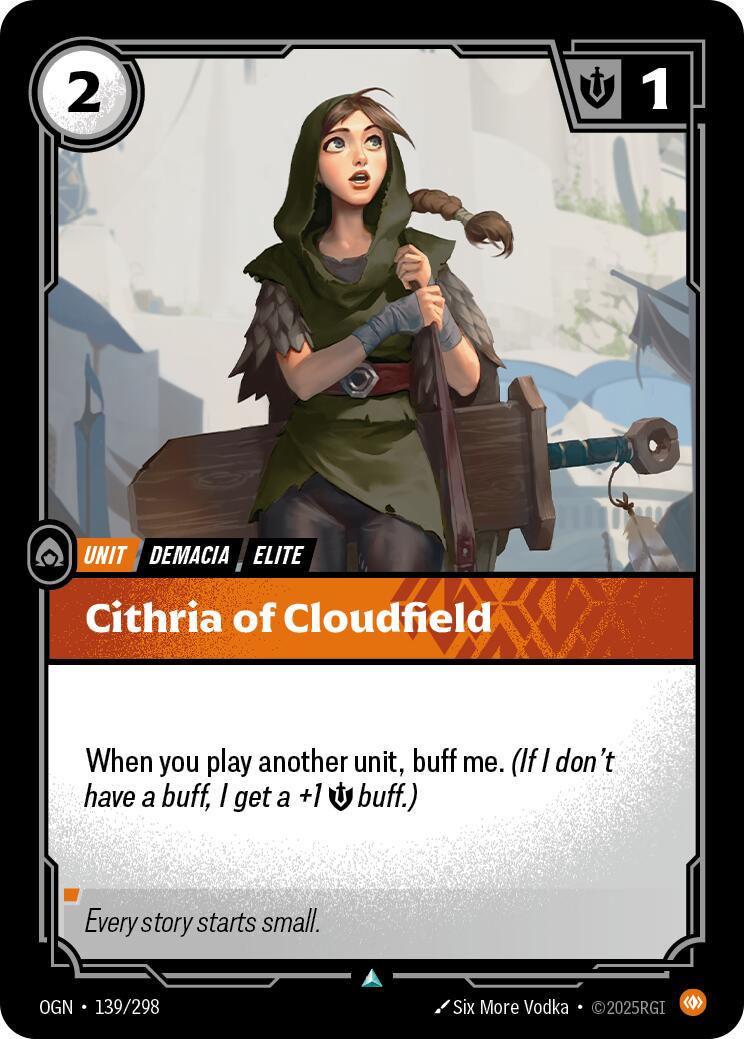Cithria of Cloudfield 139 - Riftbound League of Legends OGN kart görseli