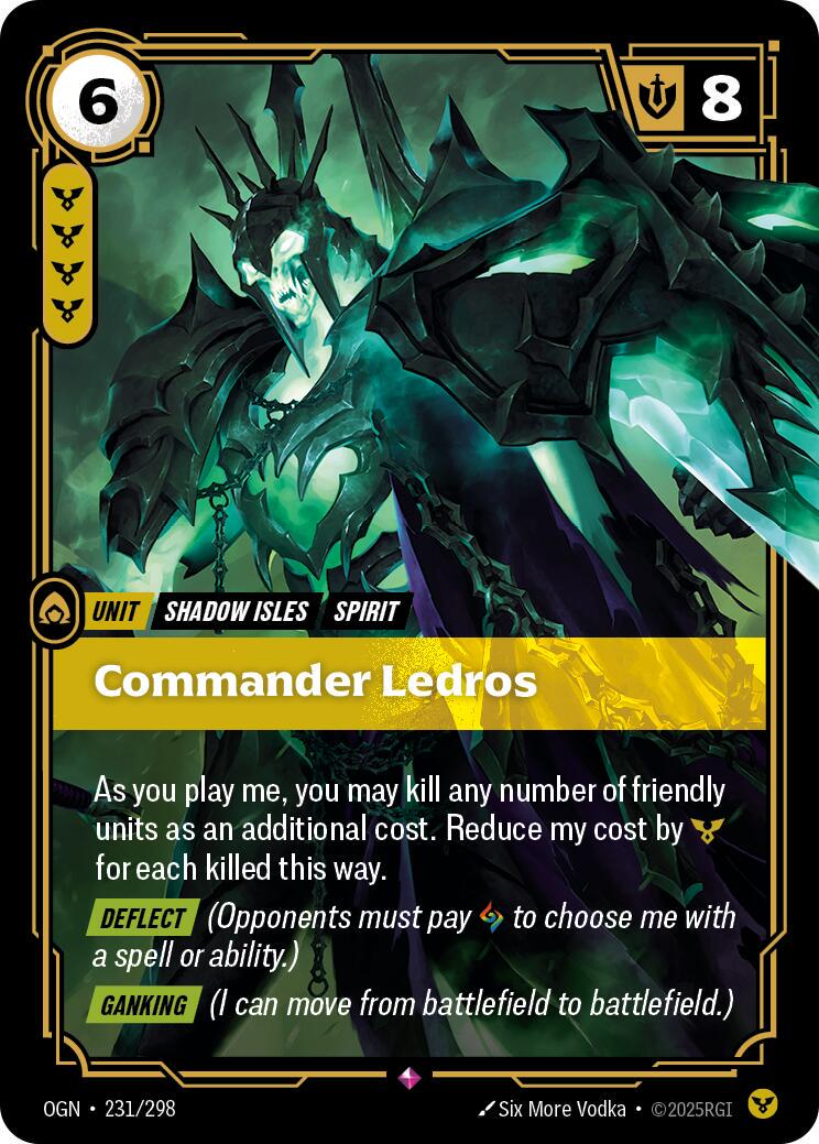 Commander Ledros 231 - Riftbound League of Legends OGN kart görseli