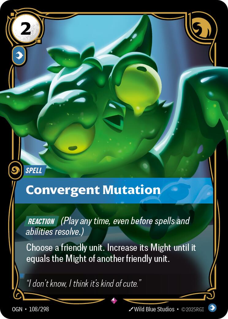 Convergent Mutation 108 - Riftbound League of Legends OGN kart görseli