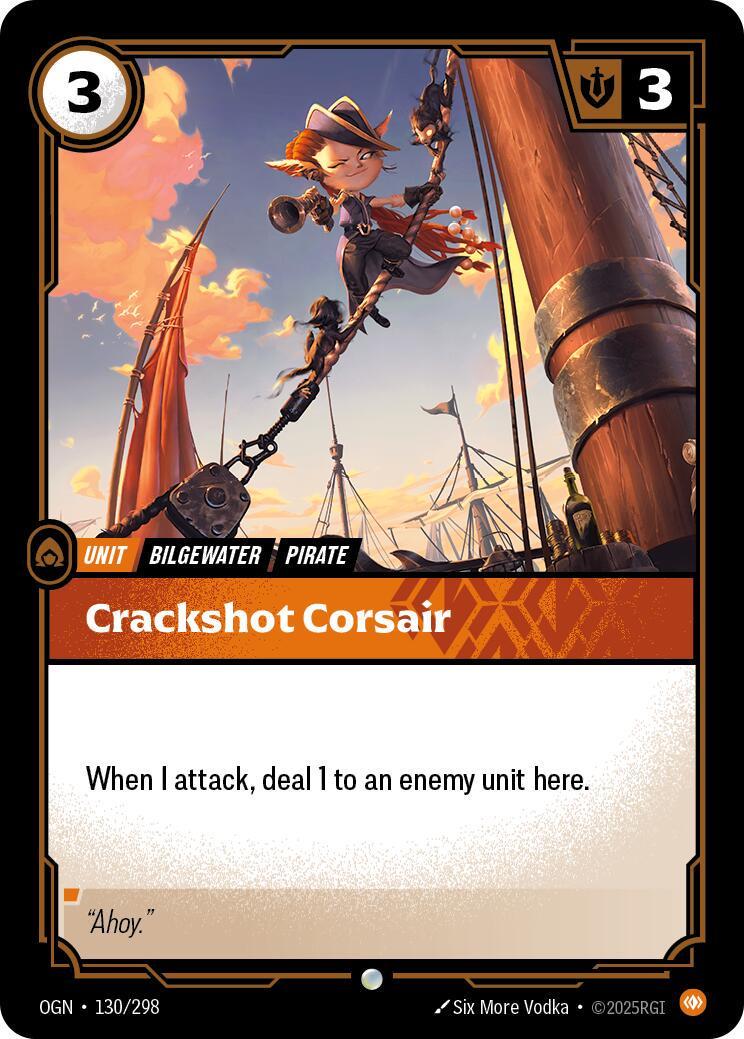 Crackshot Corsair 130 - Riftbound League of Legends OGN kart görseli