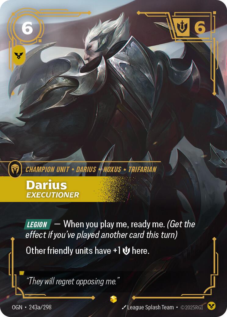 Darius - Executioner 243a - Riftbound League of Legends OGN kart görseli
