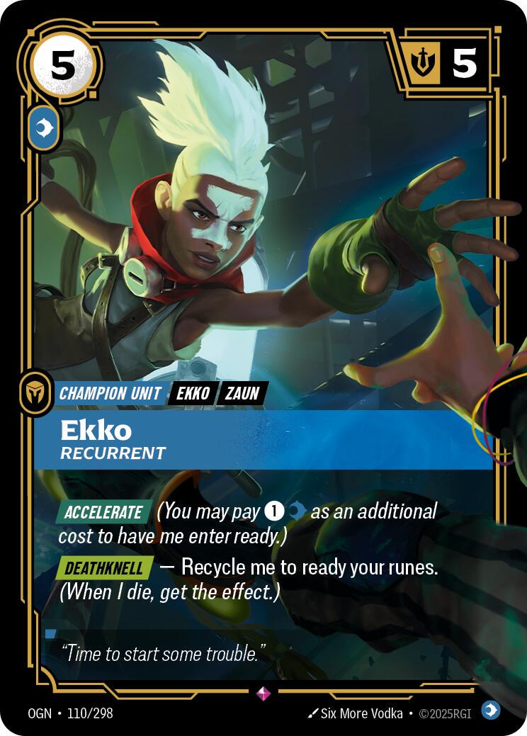 Ekko - Recurrent 110 - Riftbound League of Legends OGN kart görseli