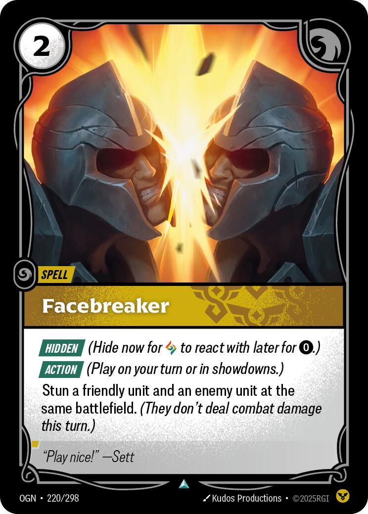Facebreaker 220 - Riftbound League of Legends OGN kart görseli