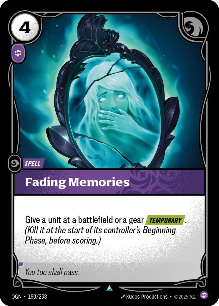 Fading Memories 180 - Riftbound League of Legends OGN kart görseli