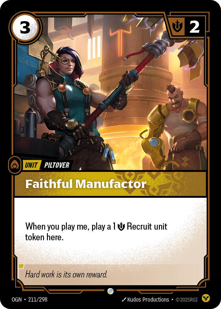 Faithful Manufactor 211 - Riftbound League of Legends OGN kart görseli