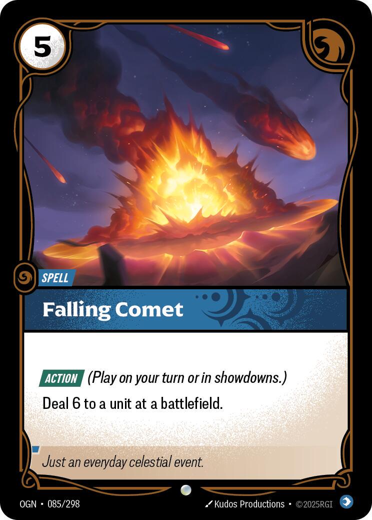 Falling Comet 85 - Riftbound League of Legends OGN kart görseli