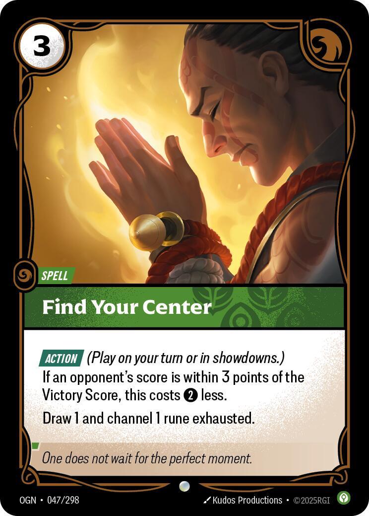 Find Your Center 47 - Riftbound League of Legends OGN kart görseli