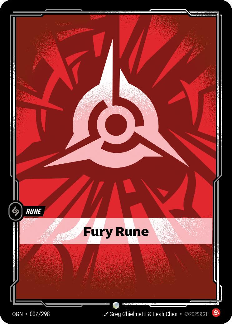 Fury Rune 7 - Riftbound League of Legends OGN kart görseli