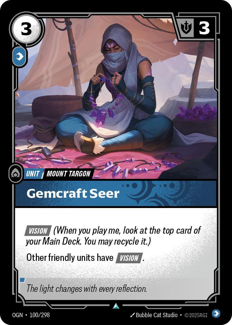 Gemcraft Seer 100 - Riftbound League of Legends OGN kart görseli