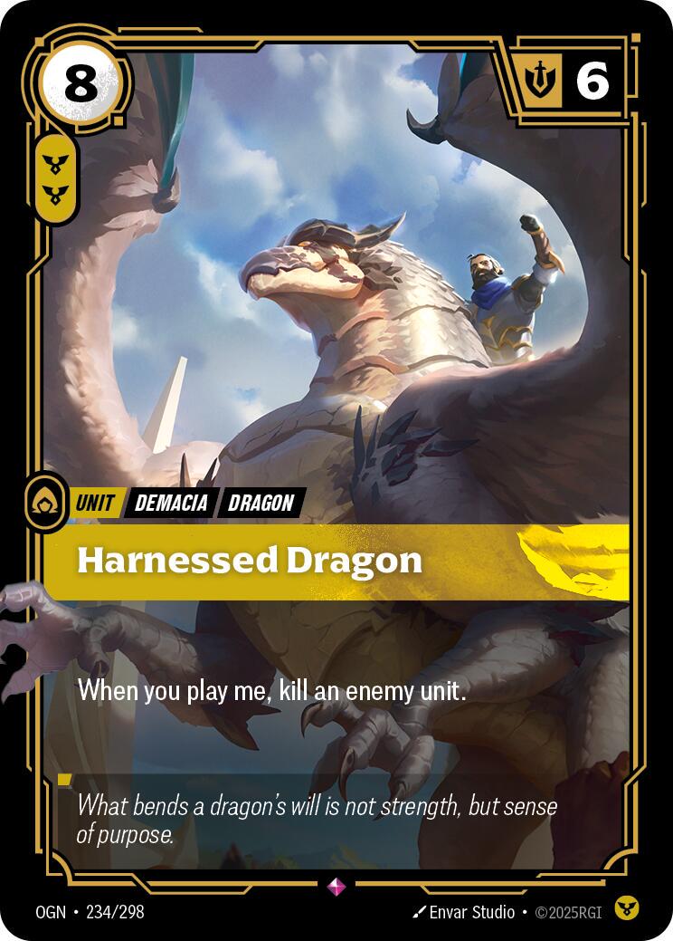Harnessed Dragon 234 - Riftbound League of Legends OGN kart görseli