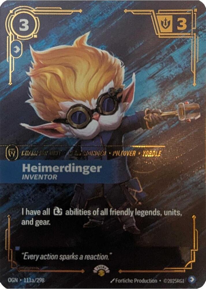 Heimerdinger - Inventor 111A - Riftbound League of Legends OGN kart görseli