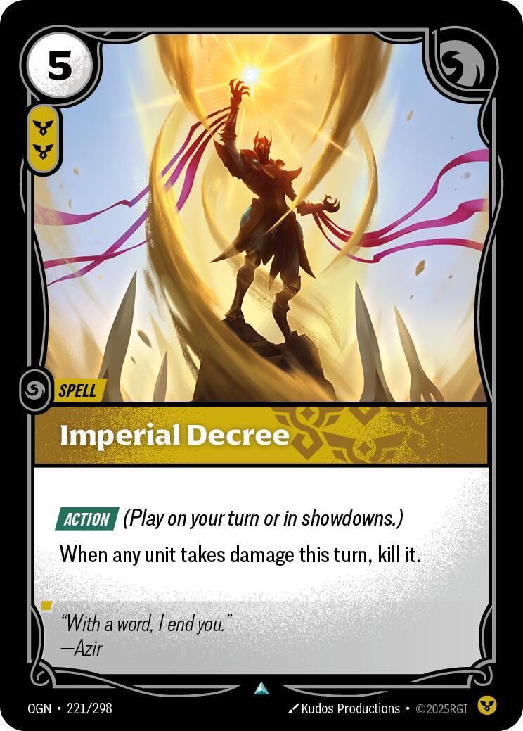 Imperial Decree 221 - Riftbound League of Legends OGN kart görseli