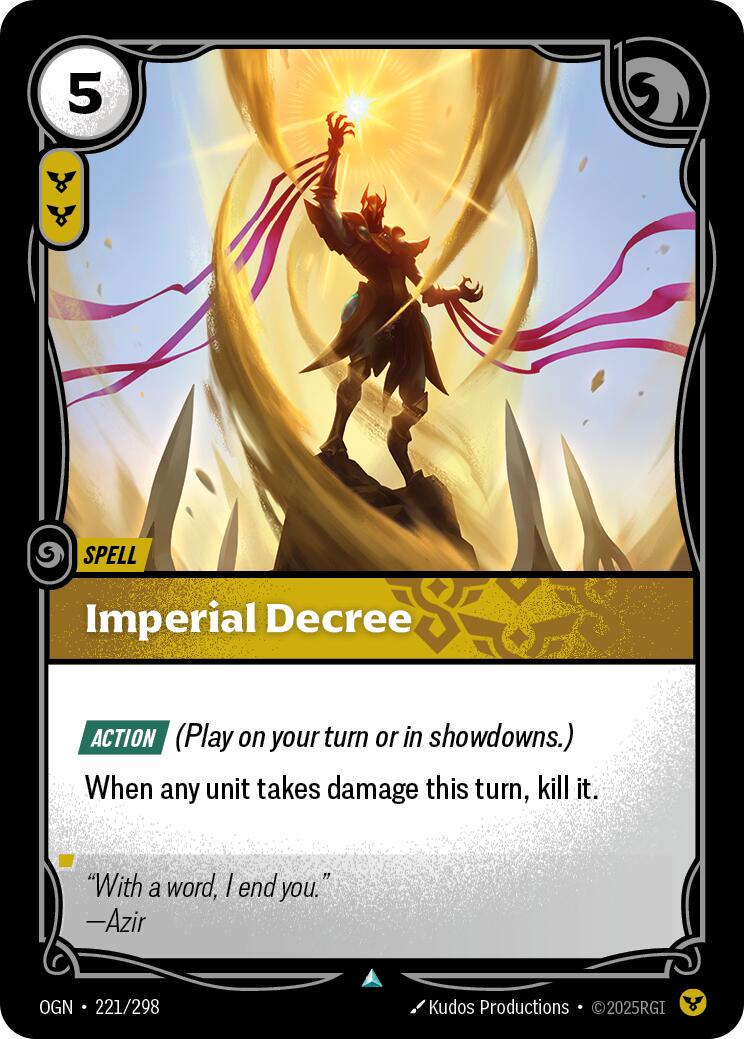 Imperial Decree 221 - Riftbound League of Legends OGN kart görseli