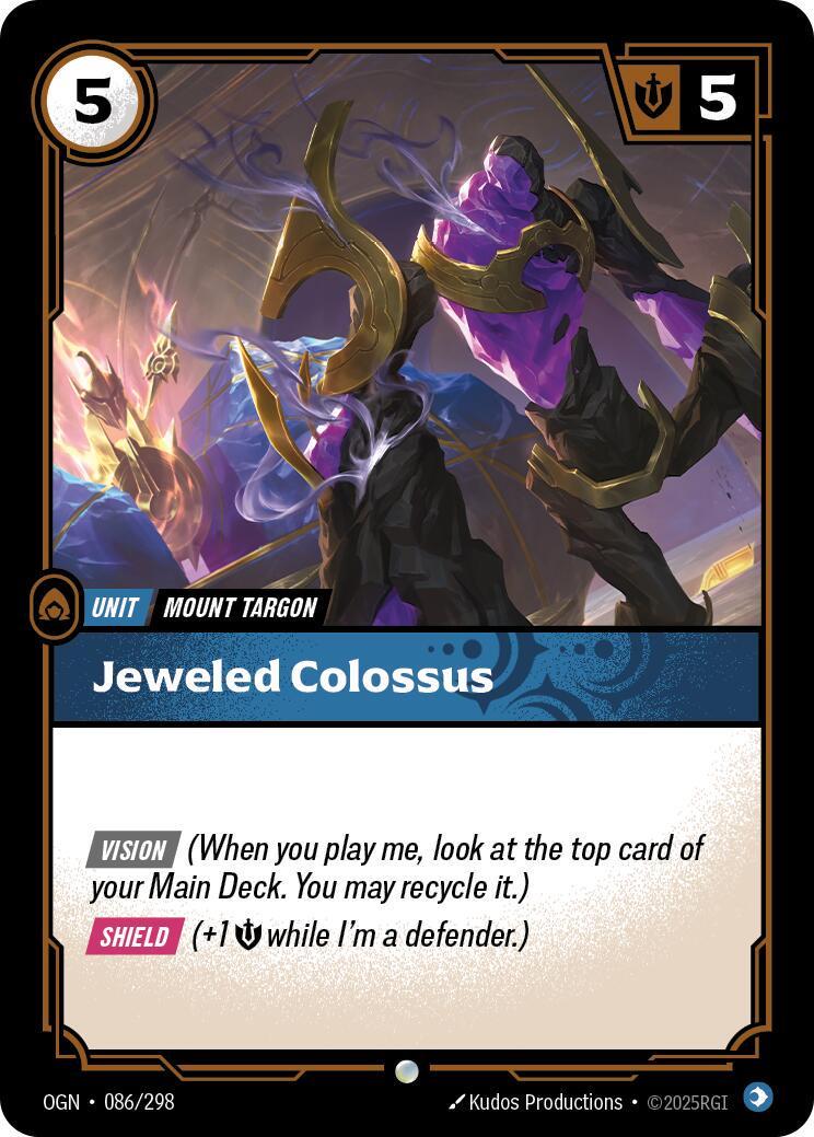 Jeweled Colossus 86 - Riftbound League of Legends OGN kart görseli