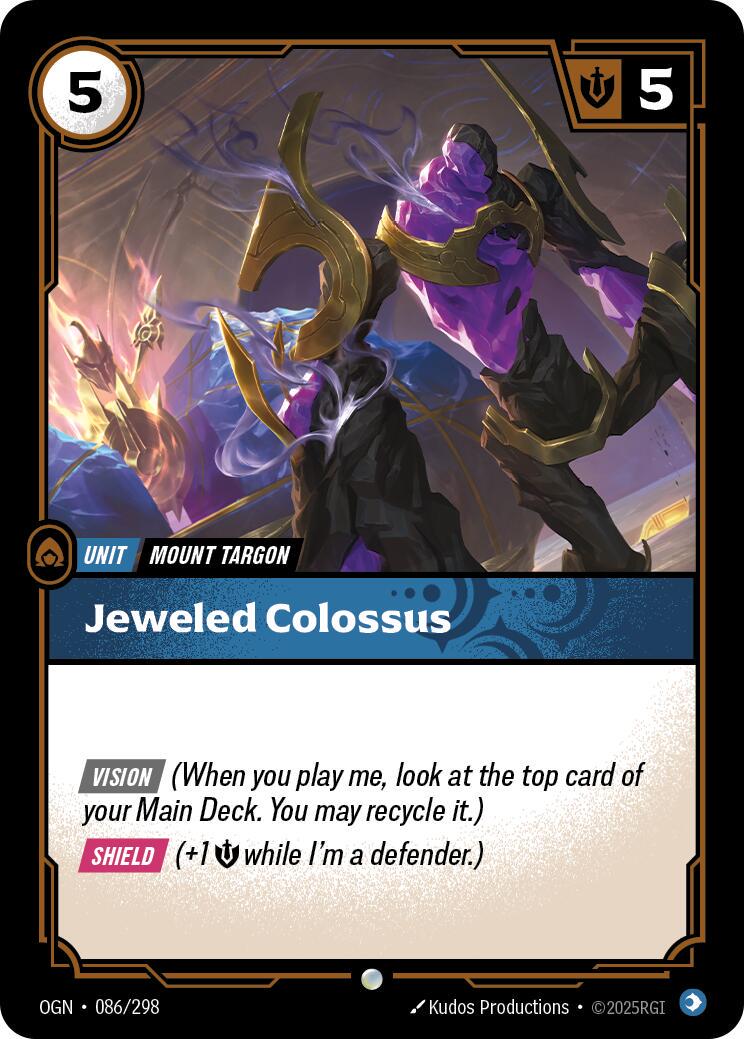 Jeweled Colossus 86 - Riftbound League of Legends OGN kart görseli