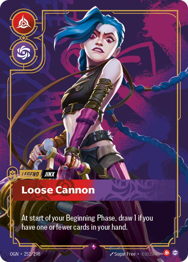 Jinx - Loose Cannon 251 - Riftbound League of Legends OGN kart görseli
