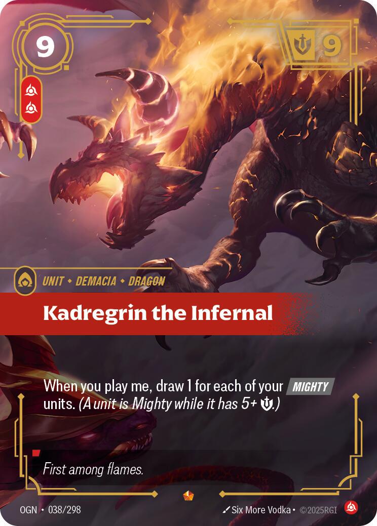Kadregrin the Infernal 38 - Riftbound League of Legends OGN kart görseli